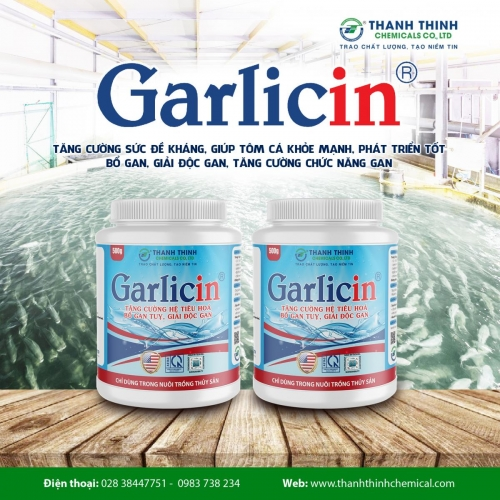 GARLICIN® (500 g/hủ) - Tăng cường sức đề kháng, giúp tôm cá phát triển tốt, Bổ gan, giải độc gan, tăng cường chức năng gan